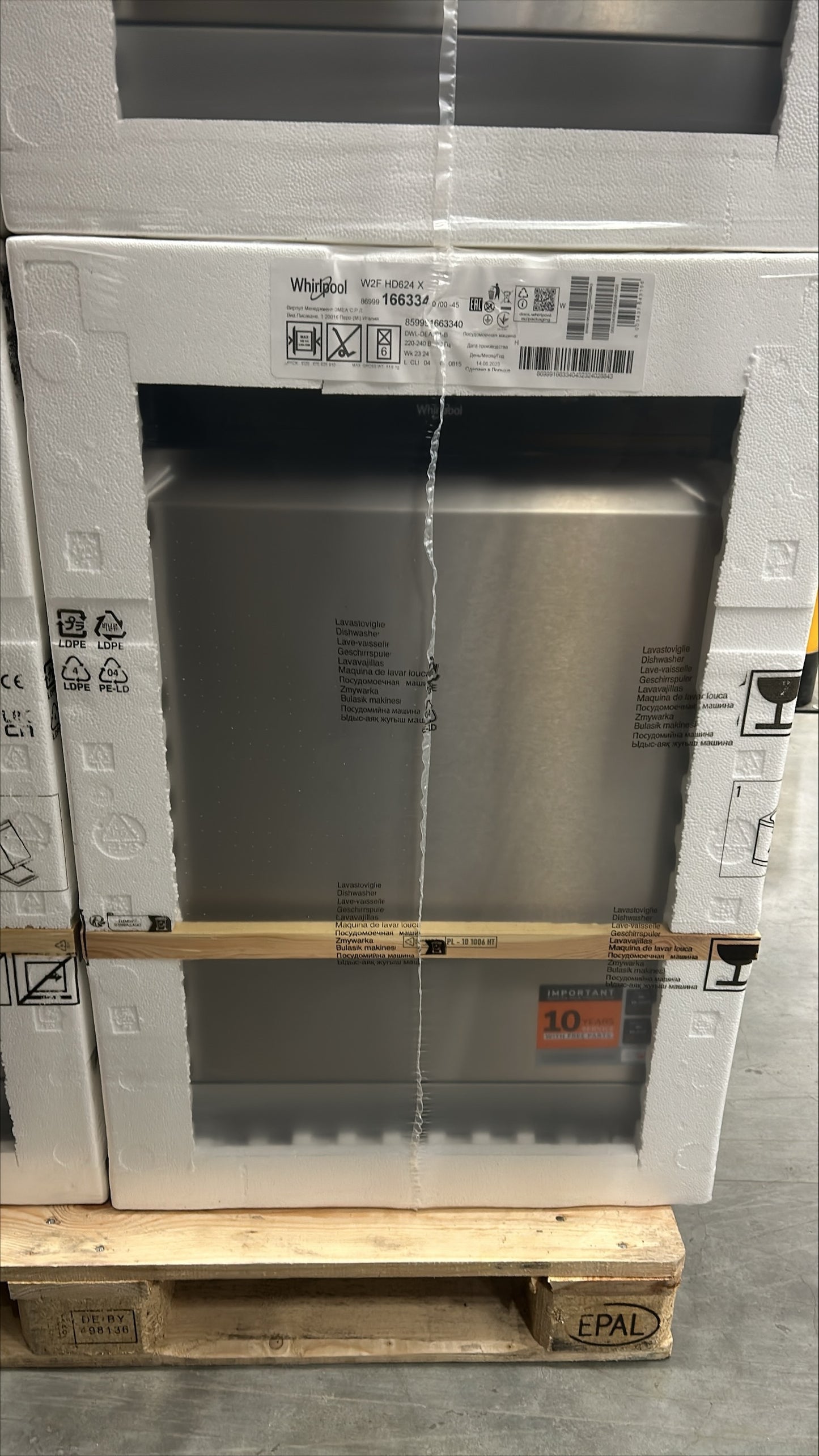 Whirlpool W2F HD624 X Geschirrspüler freistehend , weiße Ware OVP , Neuware Posten