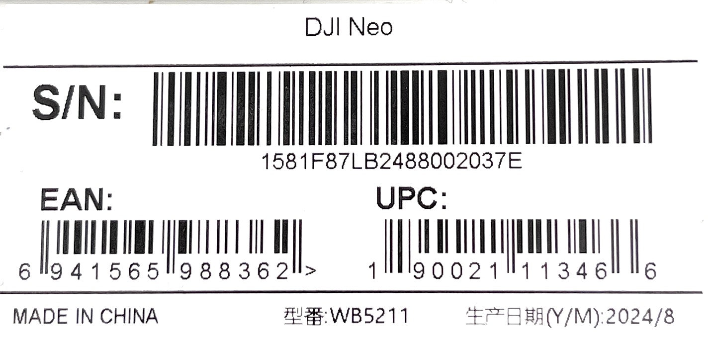 DJI Neo Mini Drohne Kameradrohne Flugdrohne 4K - DEFEKT - ERSATZTEILE SPENDER