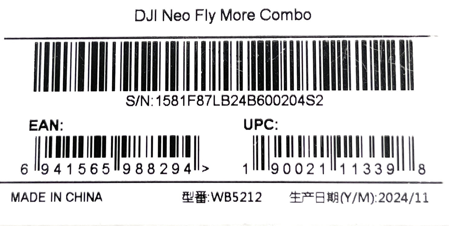 DJI Neo Mini Drohne Kameradrohne Flugdrohne 4K - DEFEKT - ERSATZTEILE SPENDER