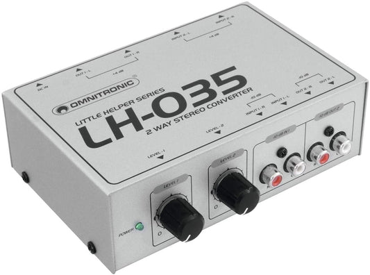 Omnitronic LH-035 2-fach Line Übertrager 2-Kanal Line Übertrager Konverter XLR