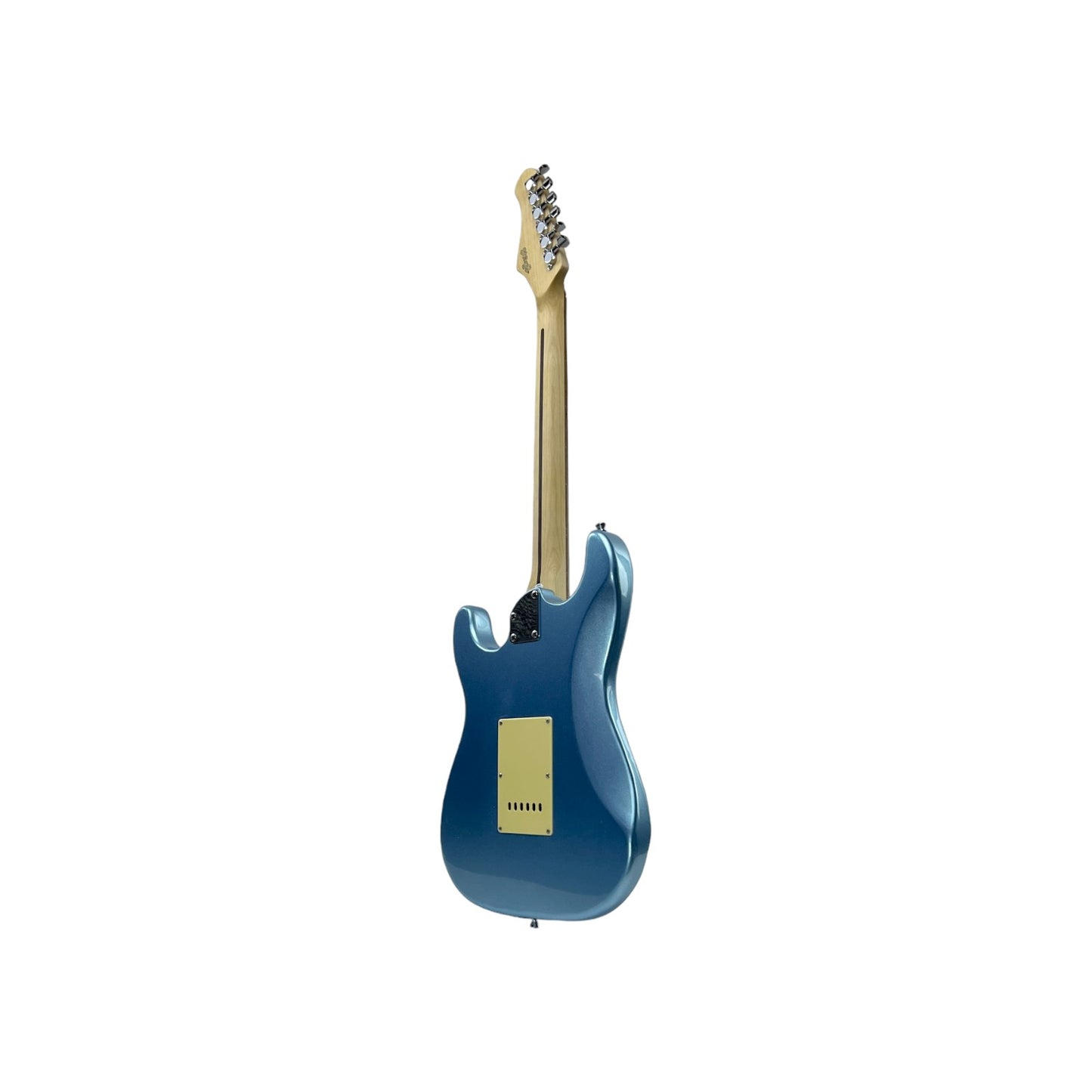 STAGG E-Gitarre S Paulownia massiv Ice Blue Metallic