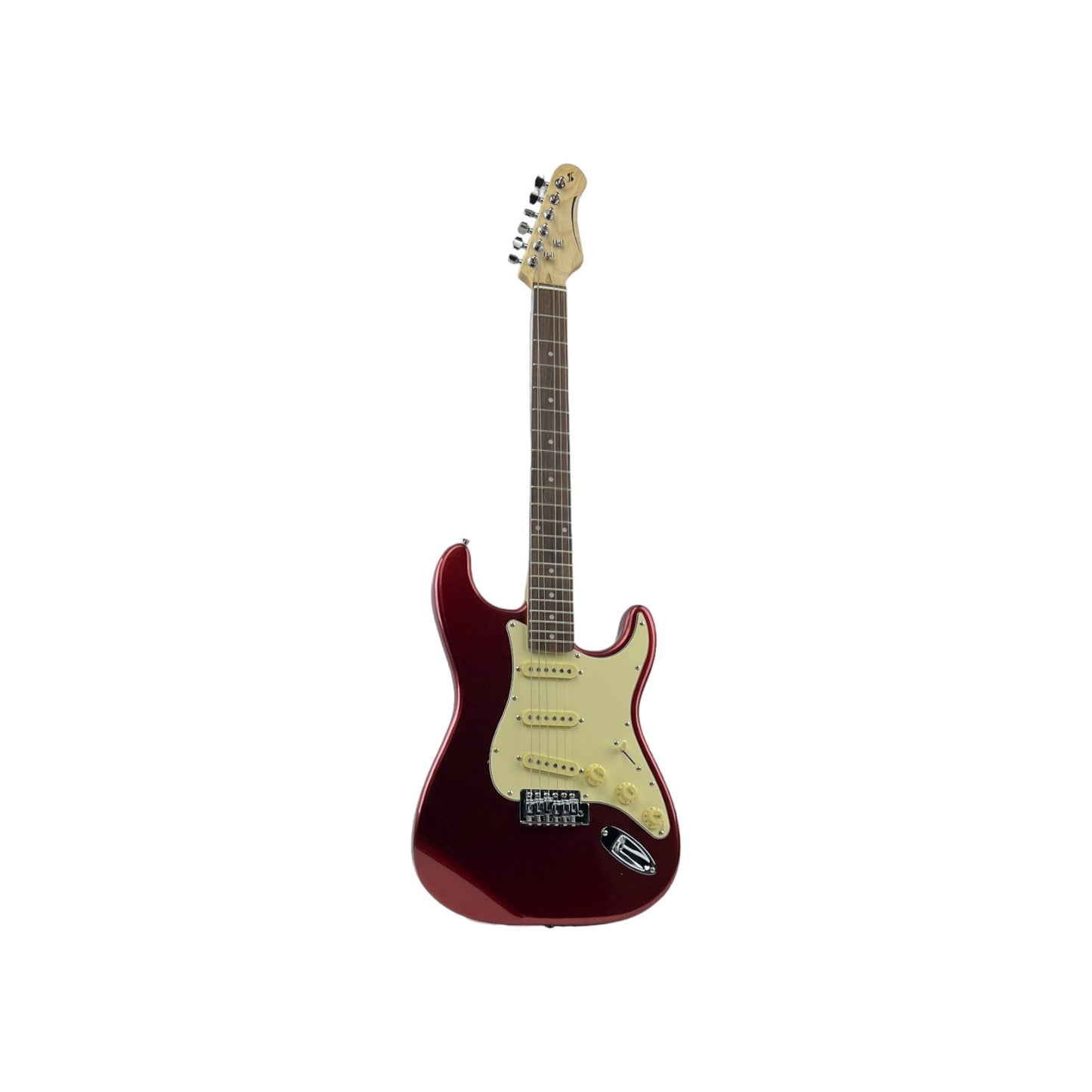 STAGG E-Gitarre S Paulownia massiv Candy Apple Red