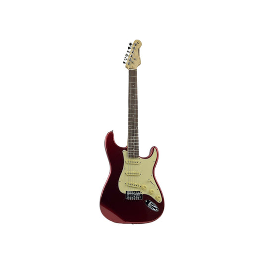 STAGG E-Gitarre S Paulownia massiv Candy Apple Red