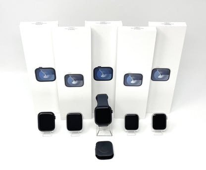 3x Apple Watch Series 9 45mm / 2x 41mm Smartwatch Bundle iCloud-Blocked - DEFEKT - ERSATZTEILE SPENDER