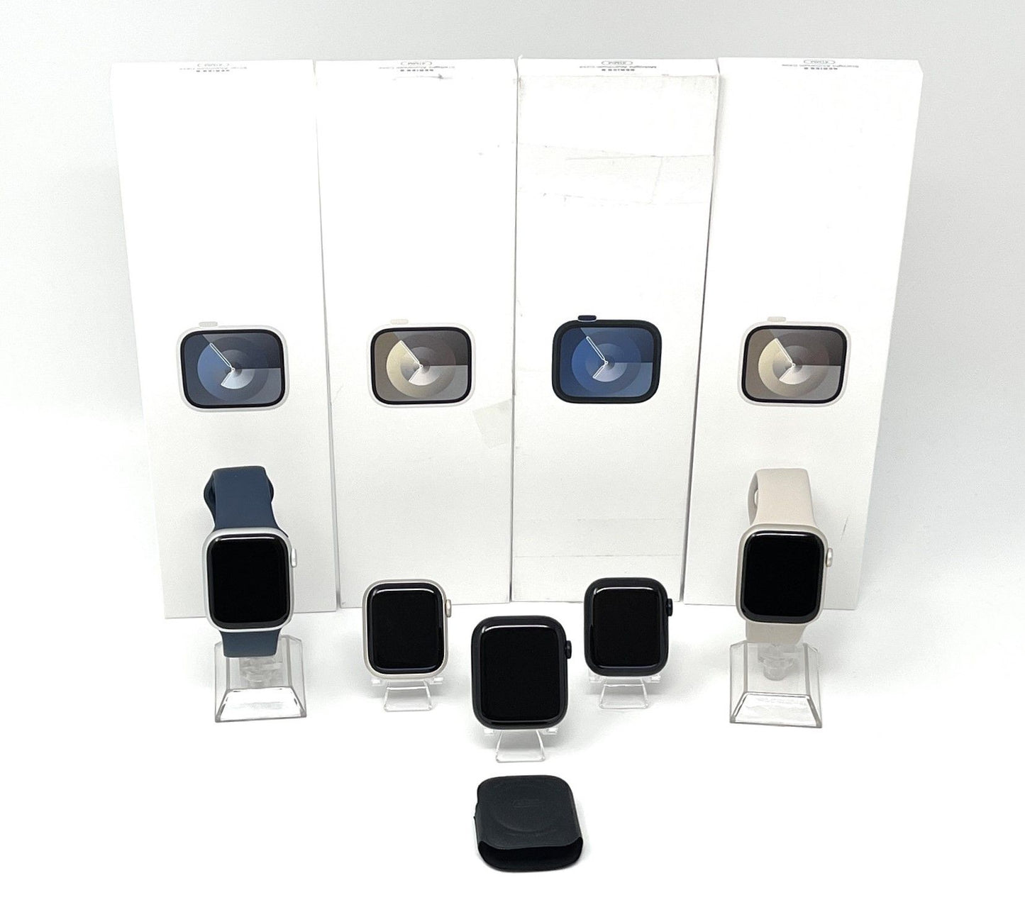 4x Apple Watch Series 9 41mm / 1x 45mm Smartwatch Bundle  iCloud-Blocked - DEFEKT - ERSATZTEILE SPENDER