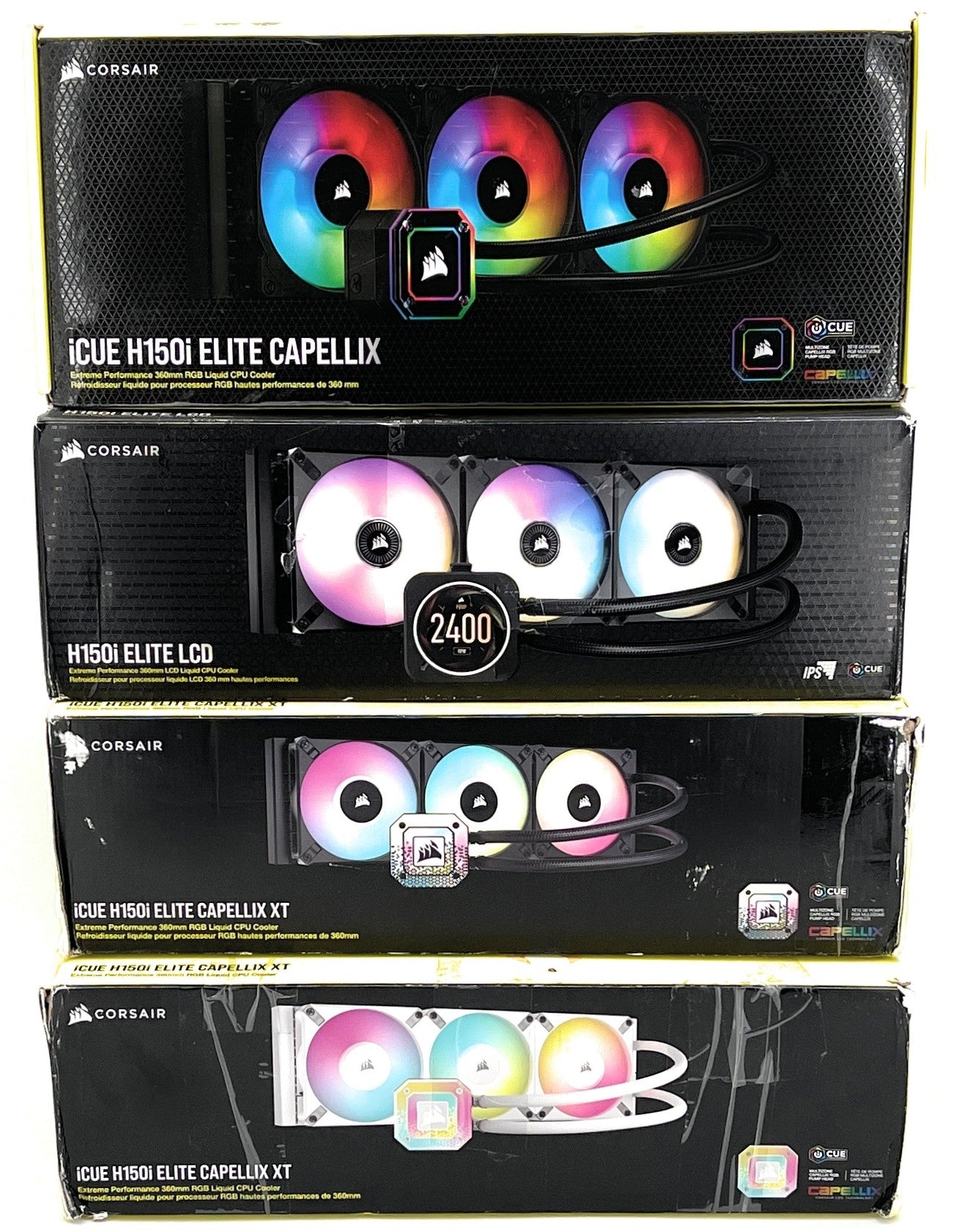 4x Corsair iCUE H150i ELITE CPU RGB Lüfter Bundle - DEFEKT - ERSATZTEILE  SPENDER