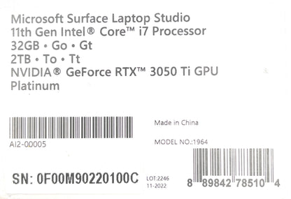 Microsoft Surface Laptop Studio 14,4" i5 16GB RAM 512GB SSD - DEFEKT - ERSATZTEILE  SPENDER
