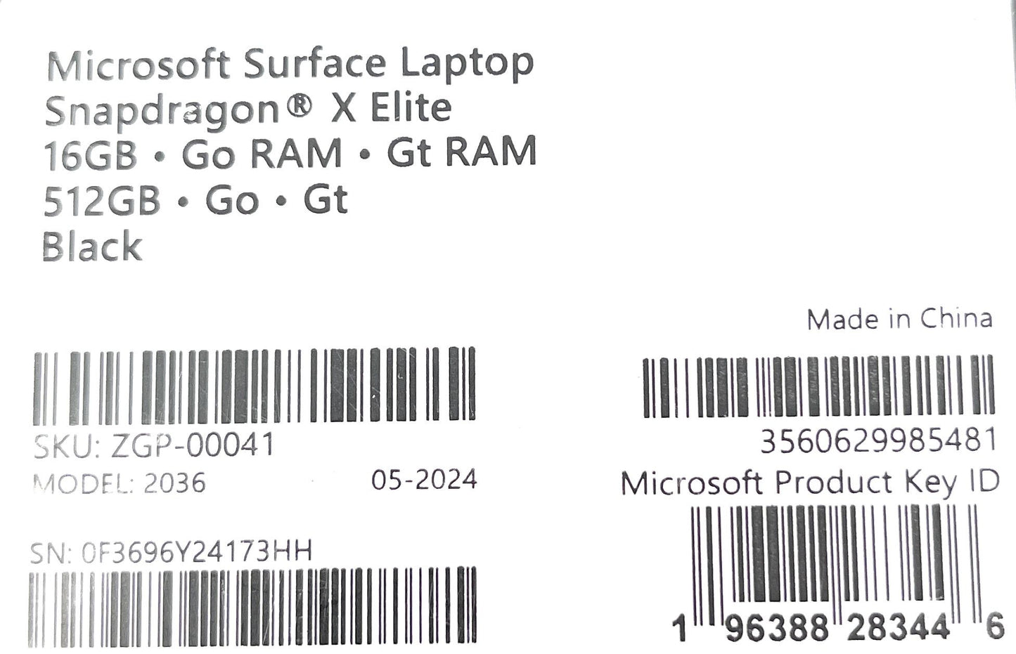 Microsoft Surface Laptop 13,8" Snapdragon X Elite 16GB 512GB - DEFEKT - ERSATZTEILE  SPENDER