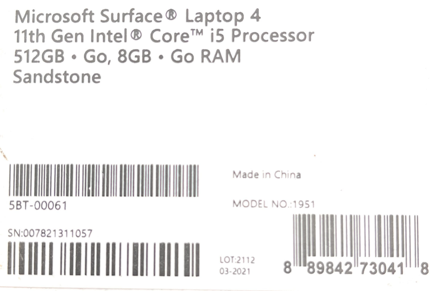 Microsoft Surface Laptop 4 13,5" i5 8GB RAM 512GB SSD - DEFEKT - ERSATZTEILE  SPENDER