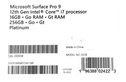Microsoft Surface Pro 9 Tablet 13" i7 16GB RAM 256GB SSD - DEFEKT - ERSATZTEILE  SPENDER