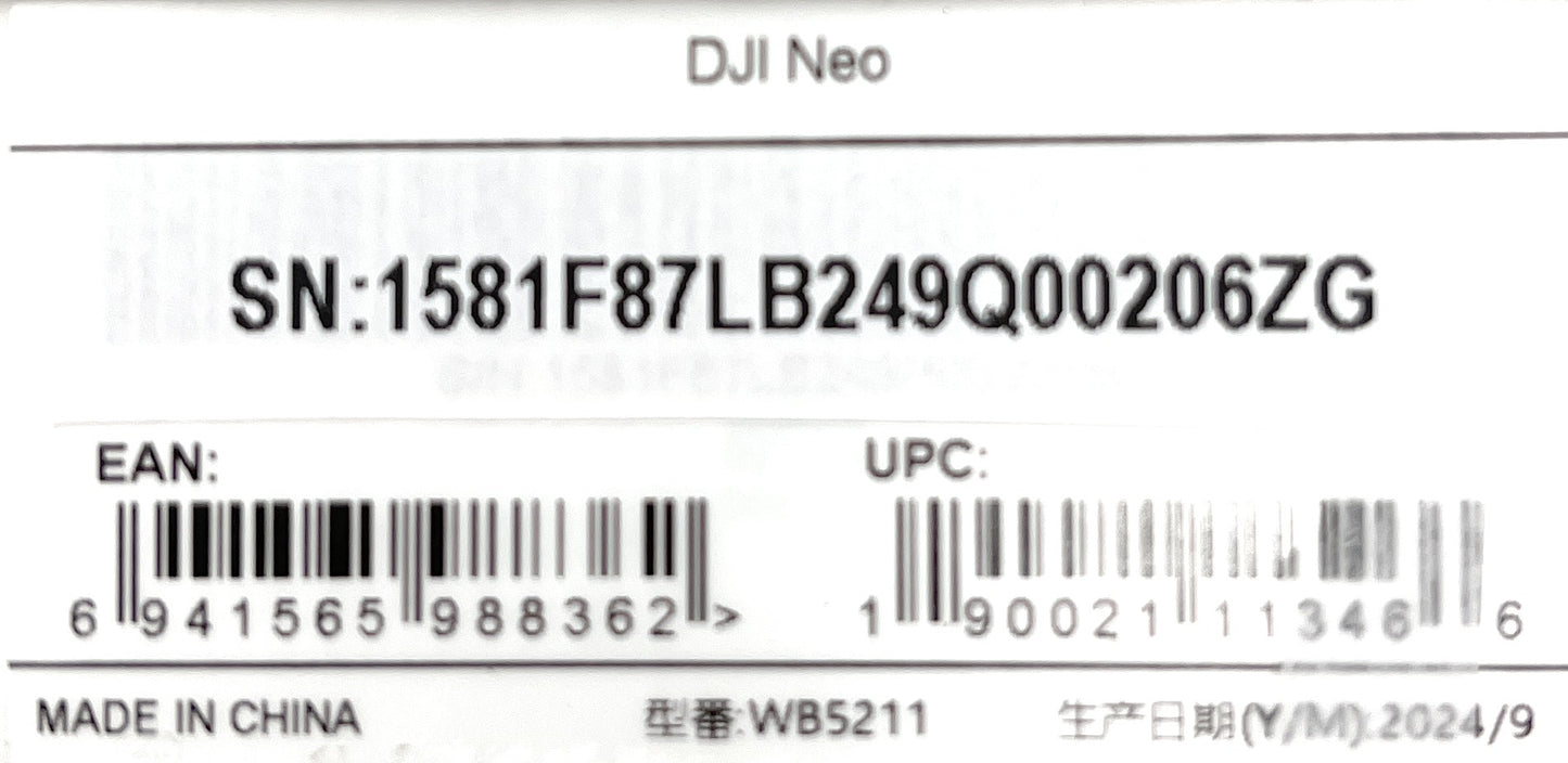 DJI Neo Mini 4K UHD Kameradrohne Flugdrohne - DEFEKT - ERSATZTEILE SPENDER