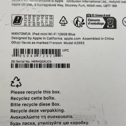 Apple iPad Mini 8,3" Tablet A17 Pro 128GB SSD iCloud-Sperre - DEFEKT - ERSATZTEILE  SPENDER