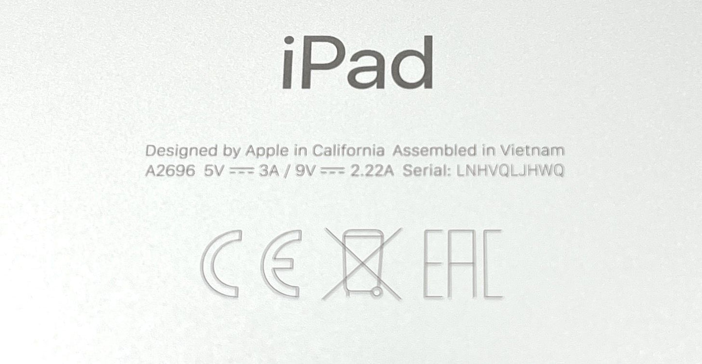Apple iPad 10,9" Tablet Wi-Fi 64GB 10.Gen iCloud-Blocked - DEFEKT - ERSATZTEILE SPENDER