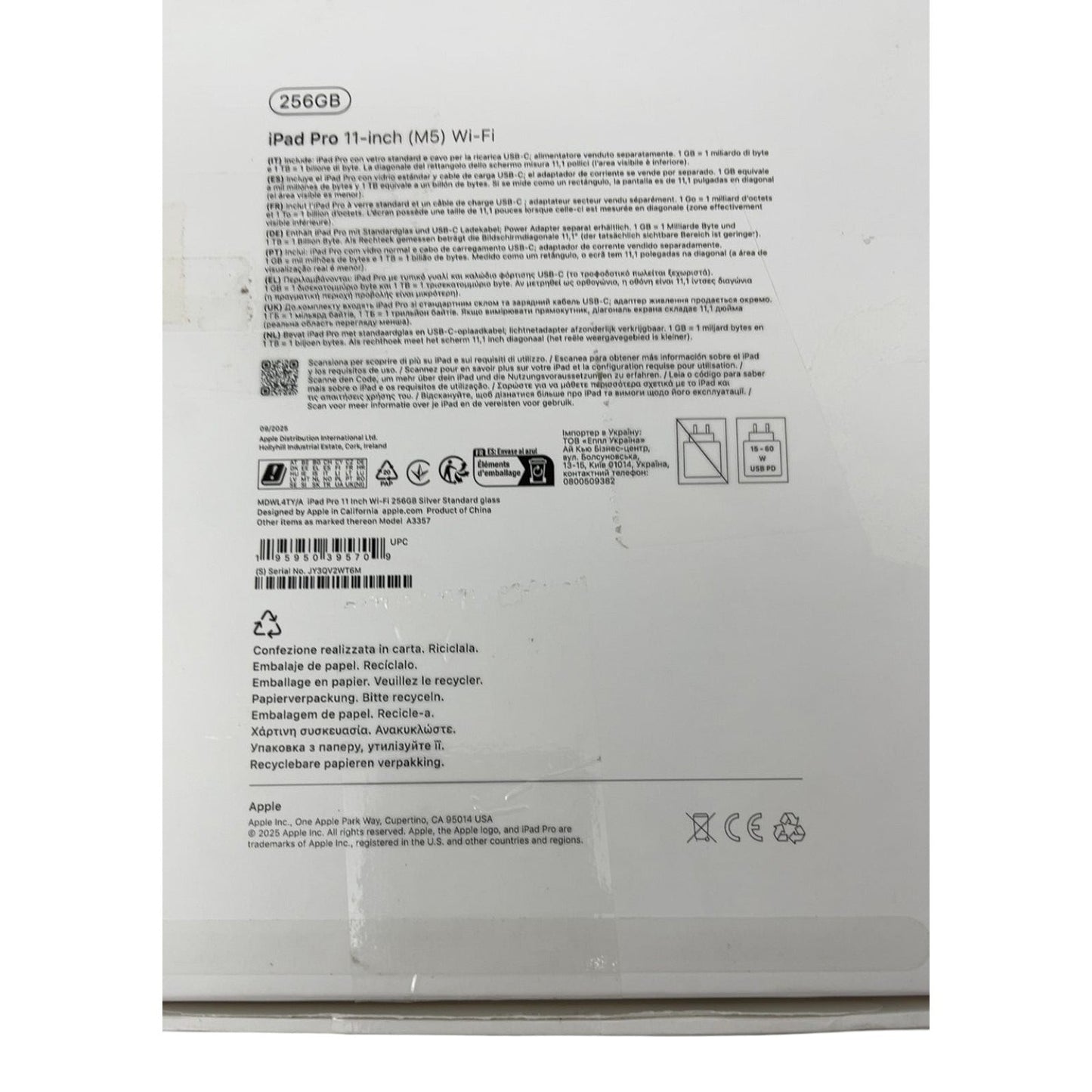 Apple iPad Pro 11" Tablet M5 Chip 256GB Silber - DEFEKT - ERSATZTEILE  SPENDER