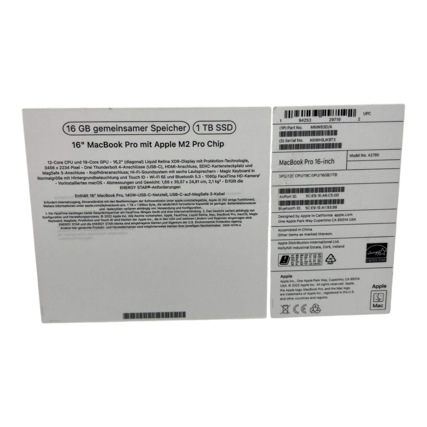 2023 Apple MacBook Pro 16,2" M2 Pro Chip 16GB RAM 1TB - DEFEKT - ERSATZTEILE  SPENDER
