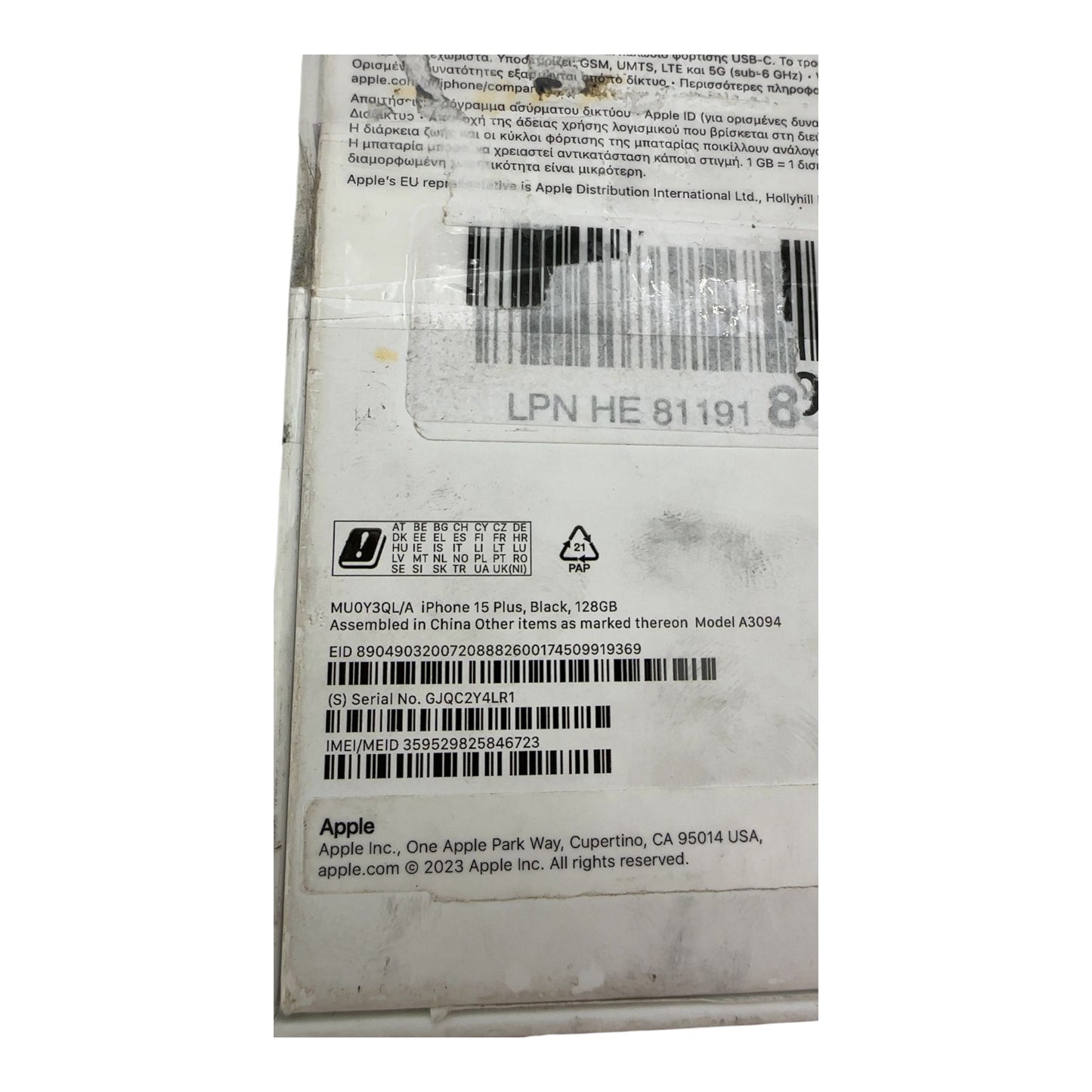 Apple iPhone 14 6,1" 256GB Polarstern Smartphone iCloud-Sperre - DEFEKT - ERSATZTEILE  SPENDER