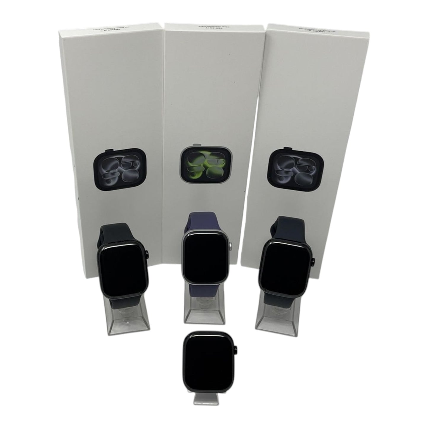 5x Apple Watch Series 11 Smartwatch Bundle iCloud-Sperre - DEFEKT - ERSATZTEILE  SPENDER