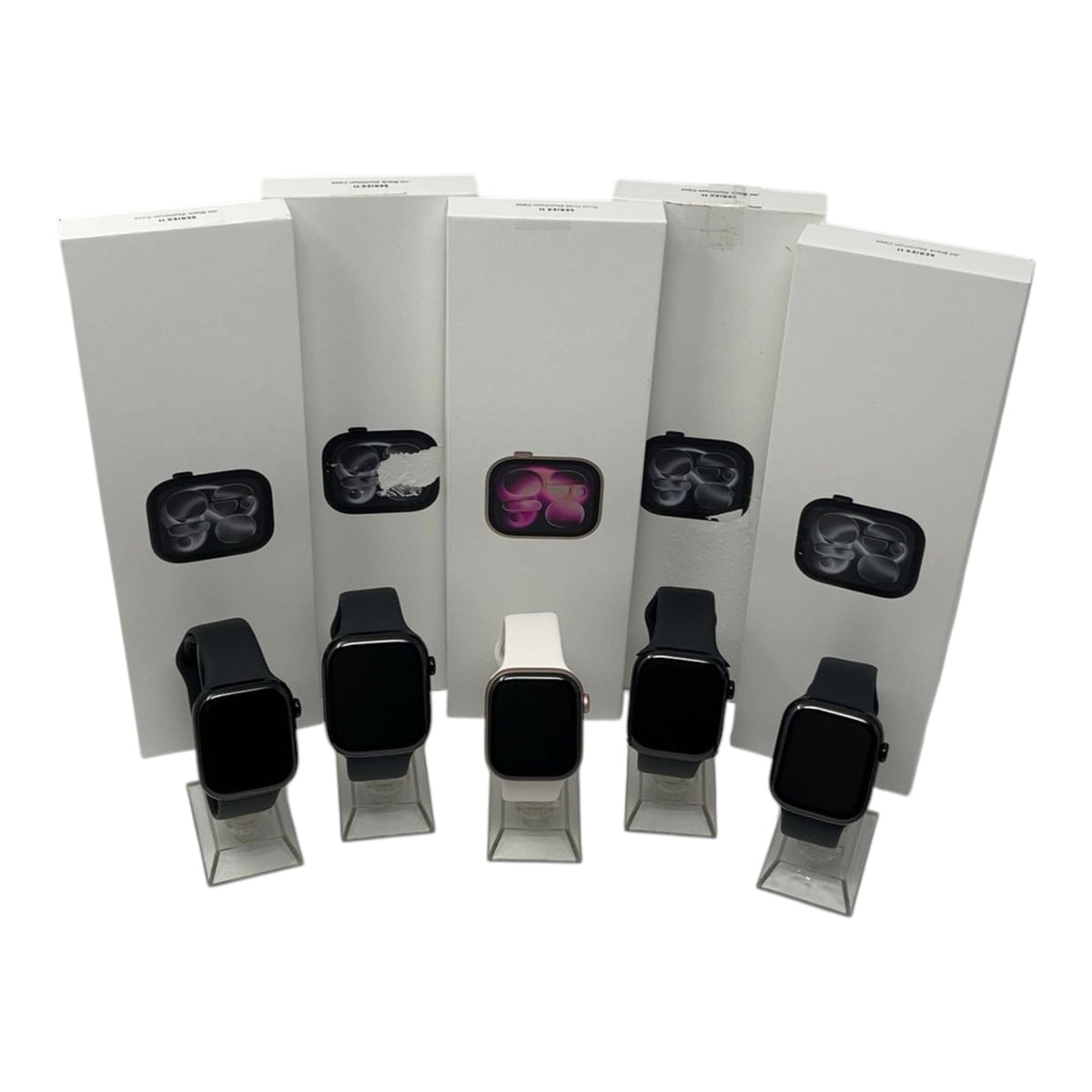 5x Apple Watch Series 11 Smartwatch Bundle iCloud-Sperre - DEFEKT - ERSATZTEILE  SPENDER