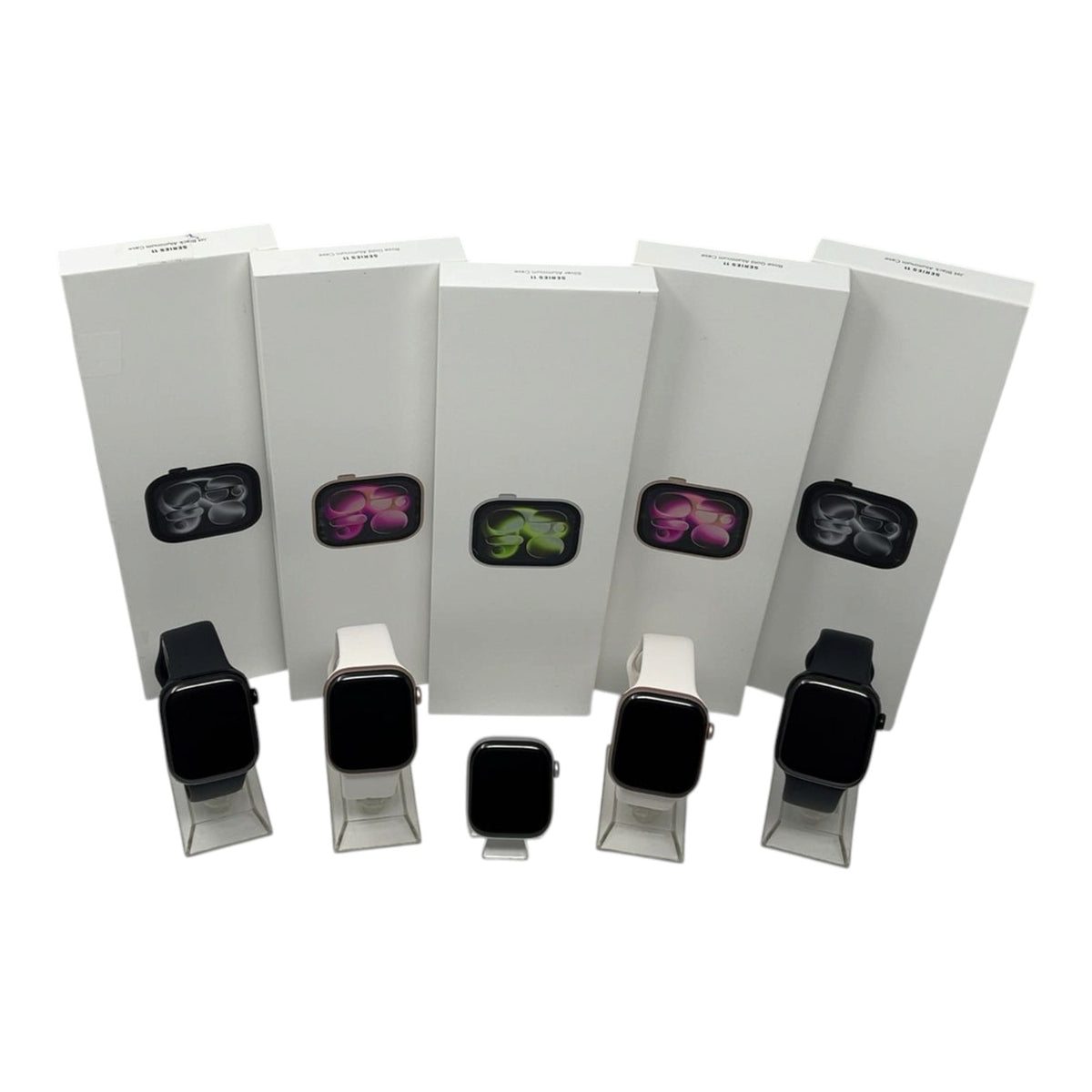 5x Apple Watch Series 11 Smartwatch Bundle iCloud-Sperre - DEFEKT - ERSATZTEILE  SPENDER