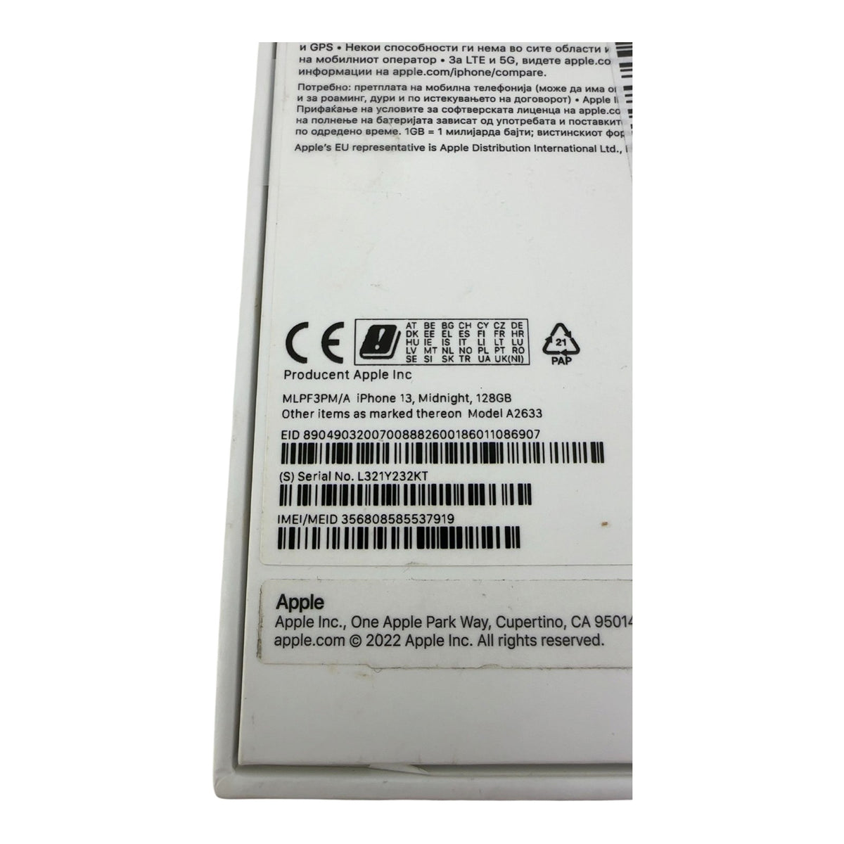Apple iPhone 13 6,1" Smartphone Handy 128GB iCloud-Sperre - DEFEKT - ERSATZTEILE  SPENDER